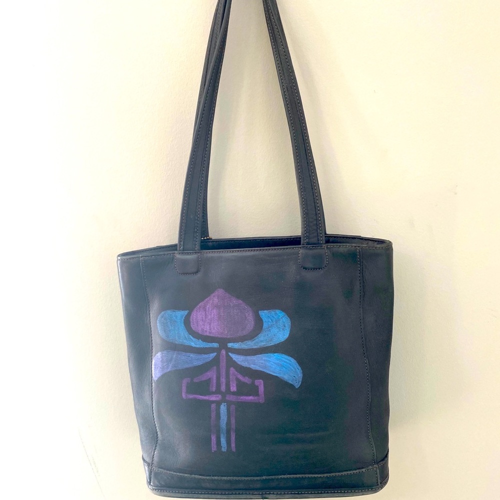 Vtg Coach Bleecker Tote 9305 w/Art Nouveau Designs